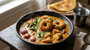 Vada Curry Kerala Style — chana dal vadas in coconut gravy served with dosa