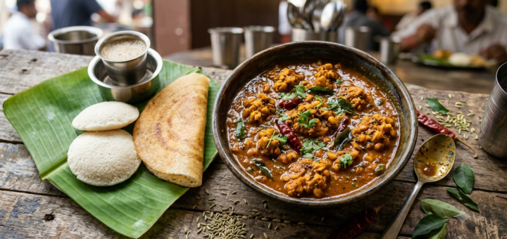 Vadacurry Recipe Ingredients List — Tamil Nadu hotel style vadai in onion-tomato-coconut gravy