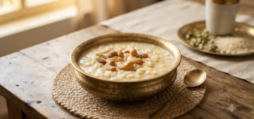 Instant pal payasam recipe with creamy milk, rice, cashews and raisins