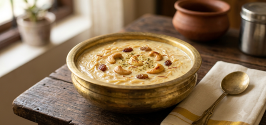 Payasam with Milkmaid, creamy semiya dessert with cashews and raisins
