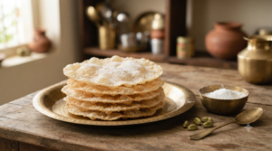 Chiroti rava poli recipe with crisp sugar-coated semolina poli