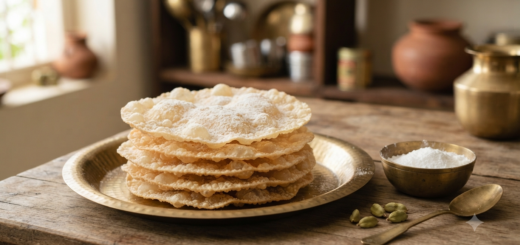 Chiroti rava poli recipe with crisp sugar-coated semolina poli