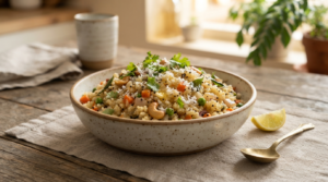 Godhuma rava upma recipe with vegetables and South Indian tempering