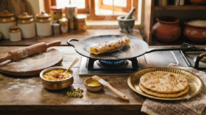 Poli Recipe Condensed Milk with soft chana dal filling and golden tawa-cooked sweet poli