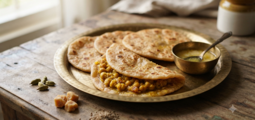 Puran Poli Recipe Jaggery with soft chana dal filling and ghee