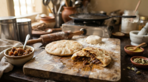 Rava poli recipe with soft flatbread and semolina jaggery filling