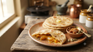 sweet potato poli recipe with jaggery filling