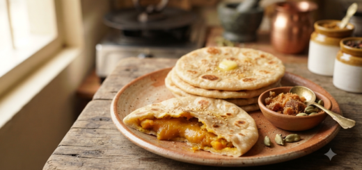 sweet potato poli recipe with jaggery filling
