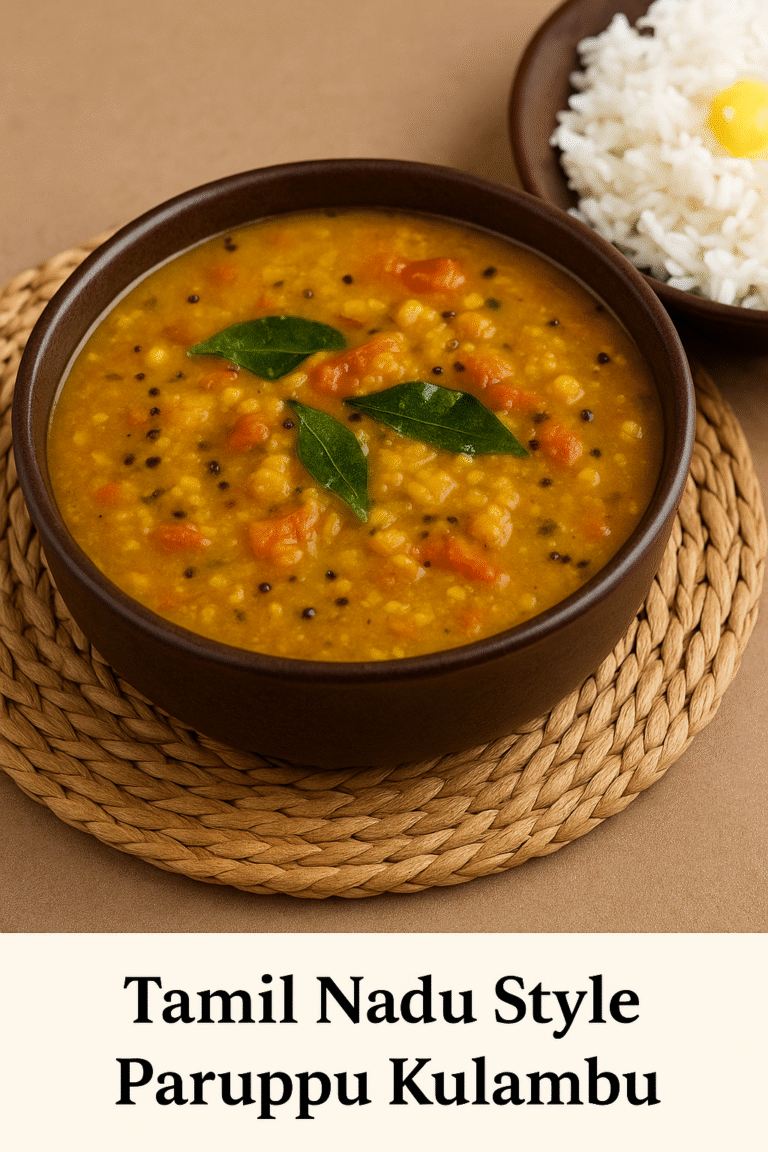 Tamil Nadu Style Paruppu Kulambu Recipe: A Traditional South Indian Lentil Curry