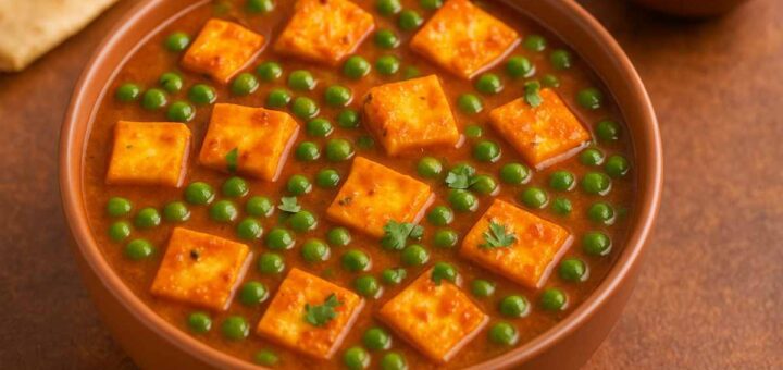 Matar Paneer Recipe in Tomato Gravy