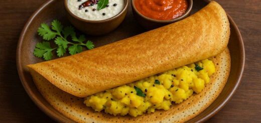 Crispy Millet Masala Dosa with Foxtail Millet Batter