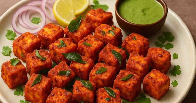 Air Fryer Paneer 65 Recipe | Healthier South Indian Starter (Crispy, Spicy & Easy)