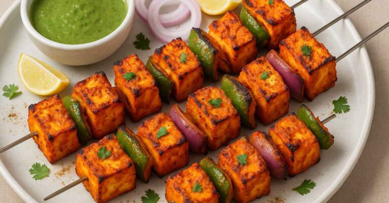 Air Fryer Paneer Tikka (Restaurant-Style) – Easy Indian Vegetarian Starter
