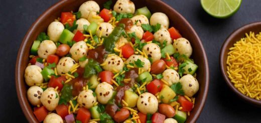 Makhana Bhel Recipe – healthy Indian snack with roasted makhana and chutneys