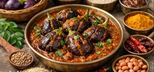 Gutti Vankaya Kura Recipe – stuffed brinjal curry with spices