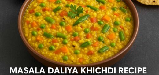 masala daliya khichdi recipe Indian vegetarian