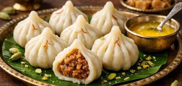Modak Recipe Ingredients Step soft ukadiche modak sweet dumplings