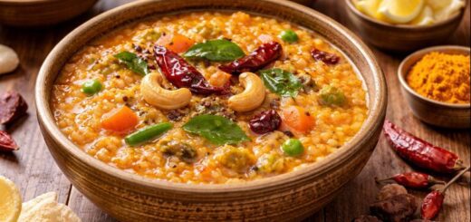 Bisi Bele Bath Recipe 2026 served hot with vegetables and spices