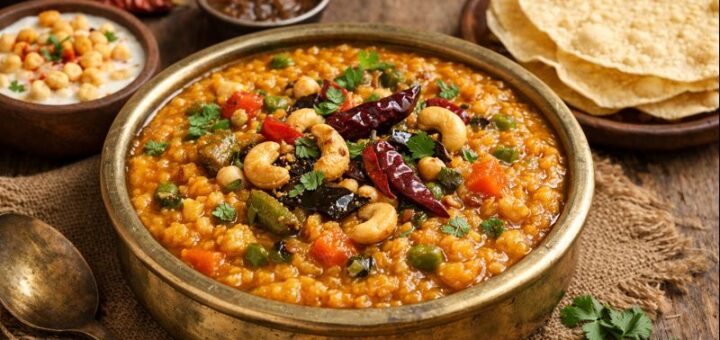 bisibelebath recipe instant pot easy process at home process served in bowl