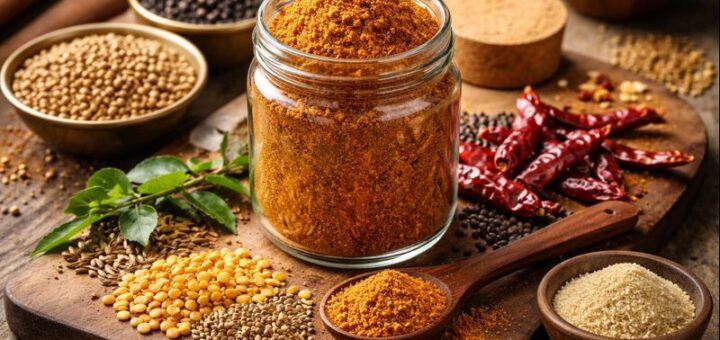 Difference Between Rasam Powder with spices and jar