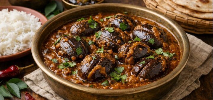 Gutti Vankaya Masala Curry stuffed brinjal curry dish