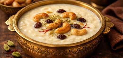 Paal Payasam Recipe With Condensed Milk Hotel Style Cooking in bowl with nuts and cardamom