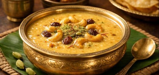 parippu payasam with cow milk recipe hotel style easy cooking in bowl