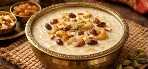 Payasam recipe with semiya hotel style cooking easy steps served in a bowl