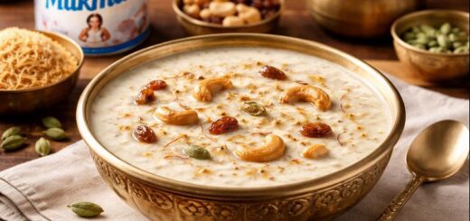 Payasam Milkmaid Recipe Hotel style dessert in bowl.