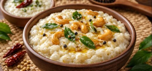 Pongal Recipe Leftover Rice served with coconut chutney