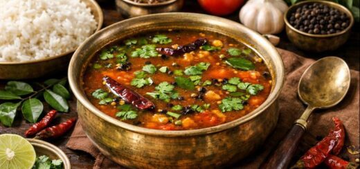 Rasam Recipe Andhra Style Telugu tomato rasam served with rice