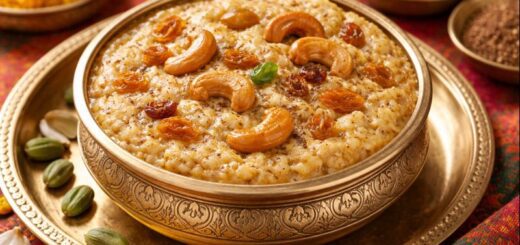 Sakkarai Pongal Recipe Without moong dal served with nuts and spices.