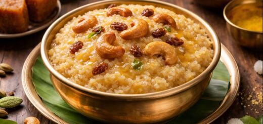 Sakkarai Pongal Pachai Karpooram dish with jaggery and spices