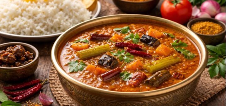 Sambar Recipe Rice Tamilnadu delicious lentil stew with rice