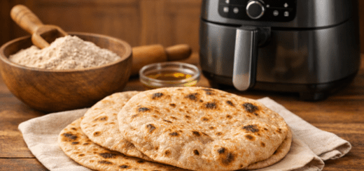 Air Fryer Chapati Recipe golden brown chapatis