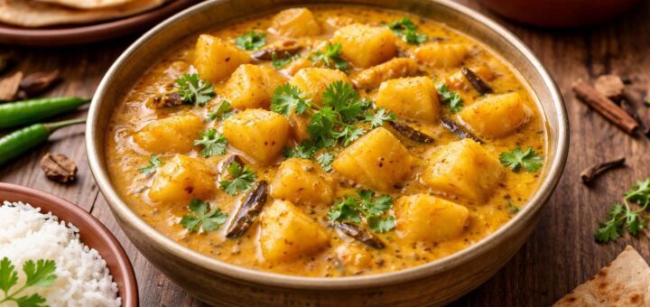 Aloo Kurma Recipe Karnataka delicious potato curry in bowl