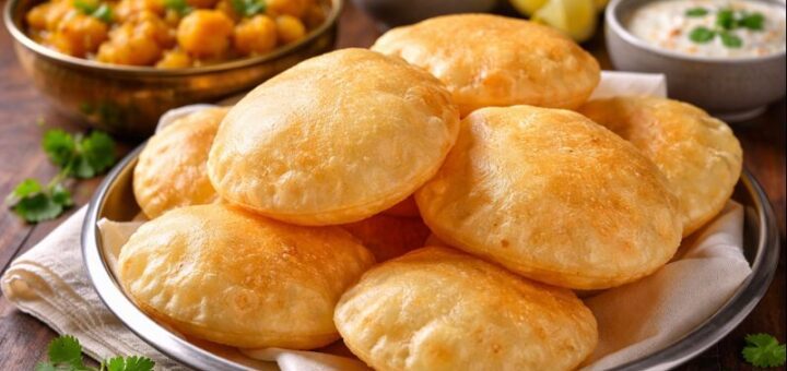 Poori Recipe Maida Instant fluffy fried Indian bread