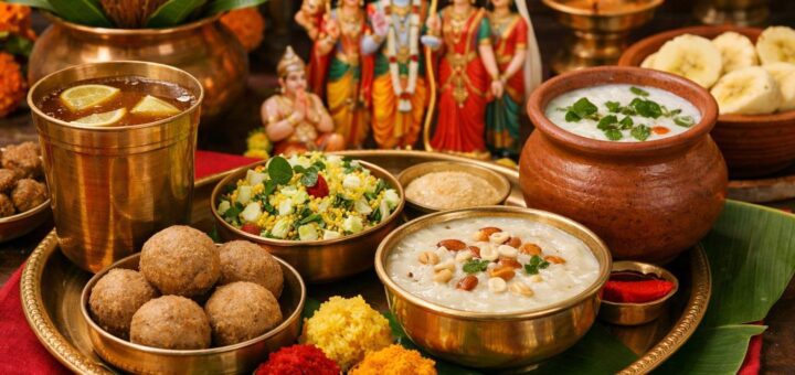 Sri Rama Navami Puja prasadam dishes with Panakam and Kosambari