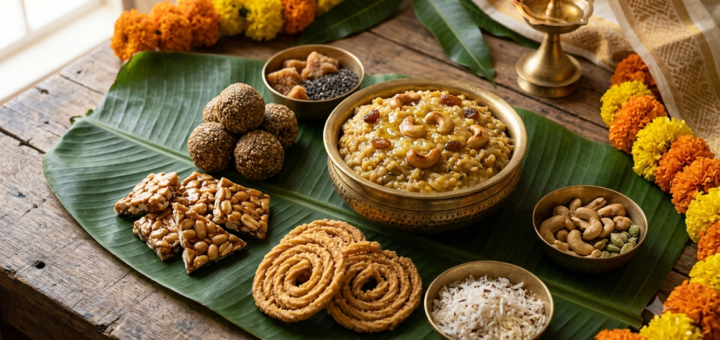 Sankranti special recipes with sweet Pongal, til laddu, peanut chikki and traditional festive snacks